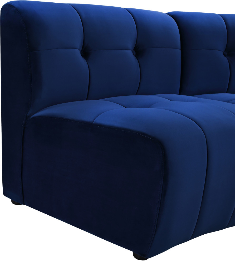 Limitless Modular Velvet 1 Piece Sectional   Contemporary   Sectional Sofas   by Meridian Furniture  Houzz