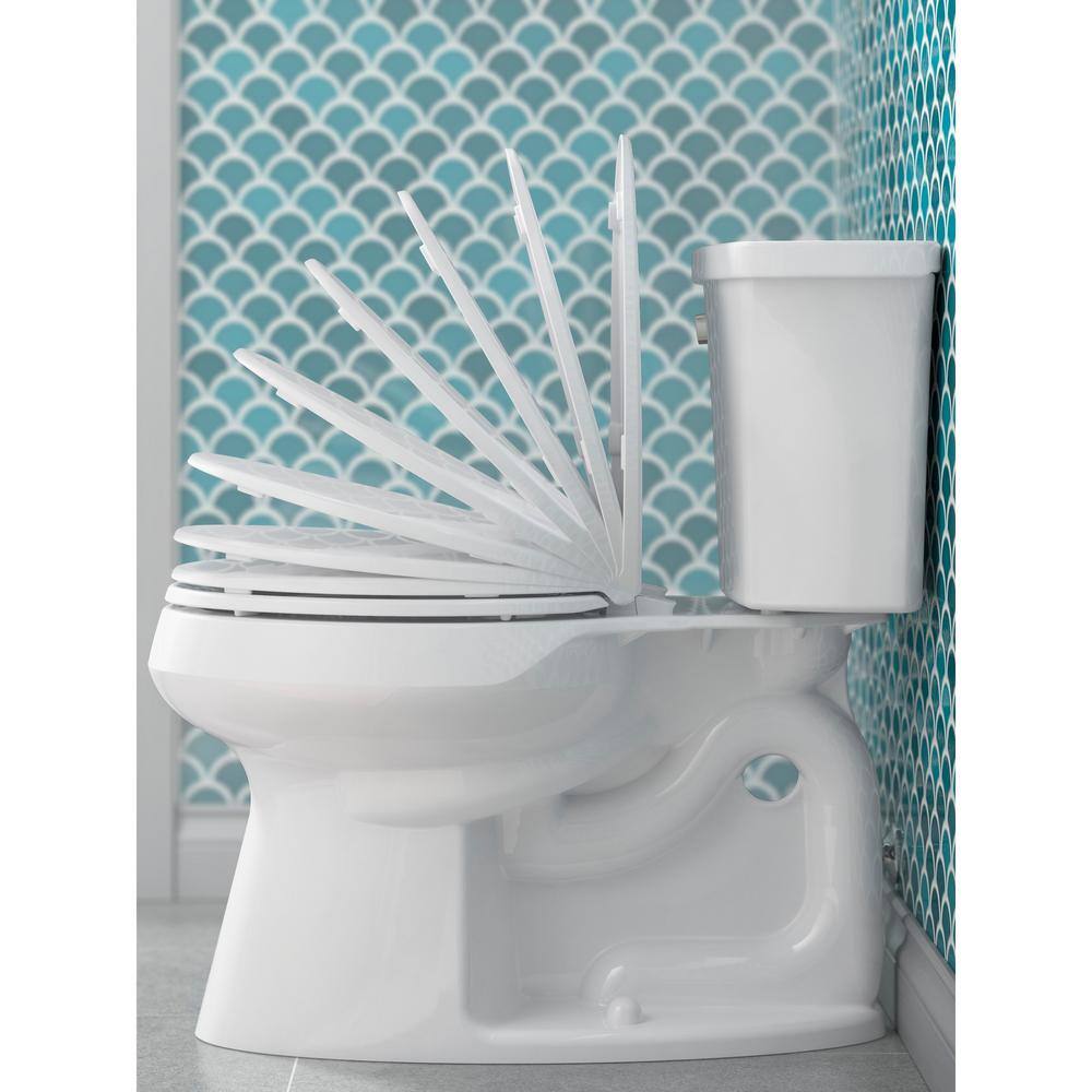 KOHLER Highline Arc the Complete Solution 2-Piece 1.28 GPF Single Flush Round-Front Toilet in White Seat Included (6-Pack) K-78253-6-0