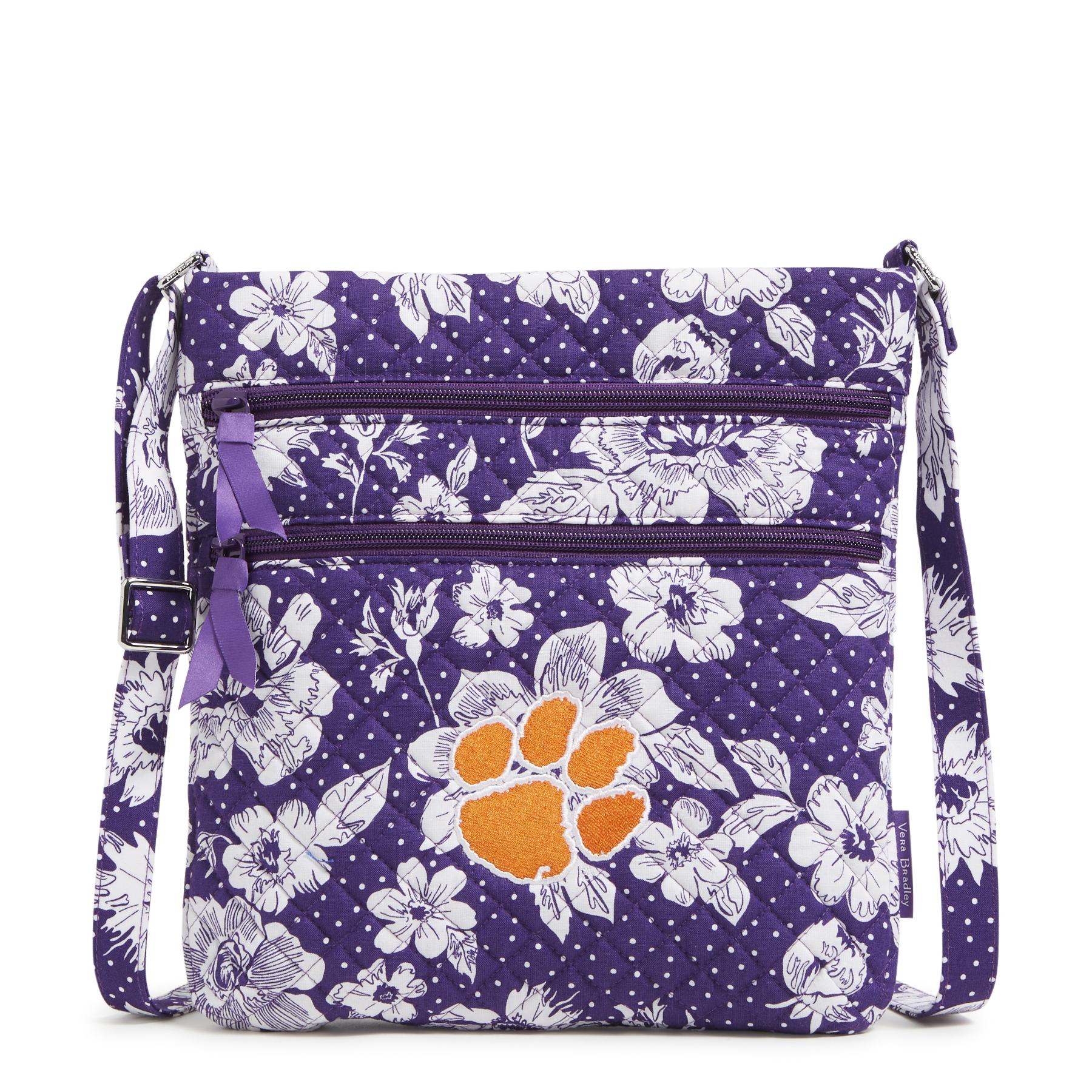 Collegiate Triple Zip Hipster Crossbody Bag