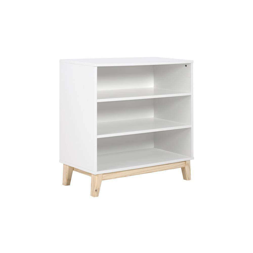 Alaterre Furniture MOD 34 in. H White Under Window 3-Shelf Bookcase AJMD0420WH