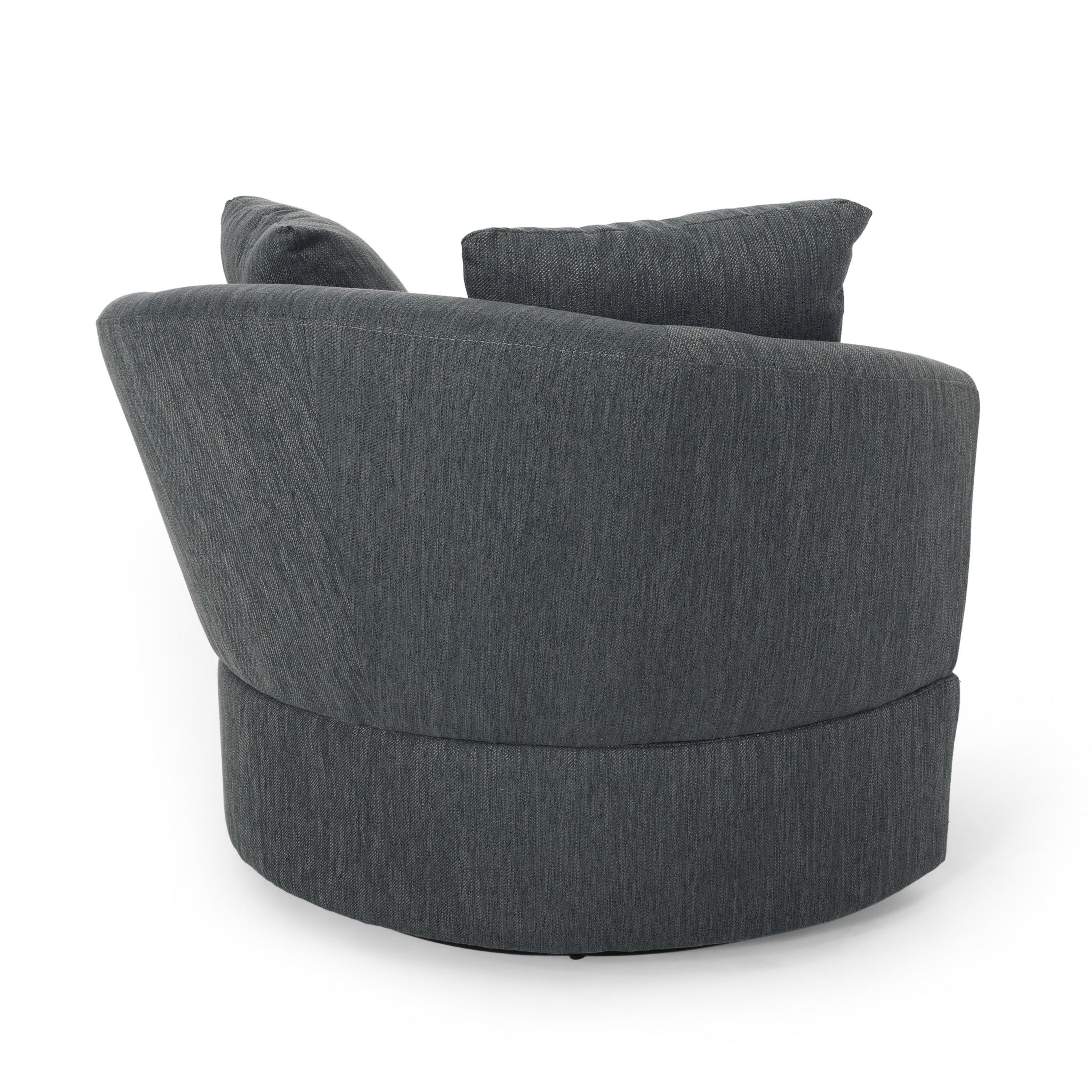 Dawson Contemporary Upholstered Swivel Club Chair