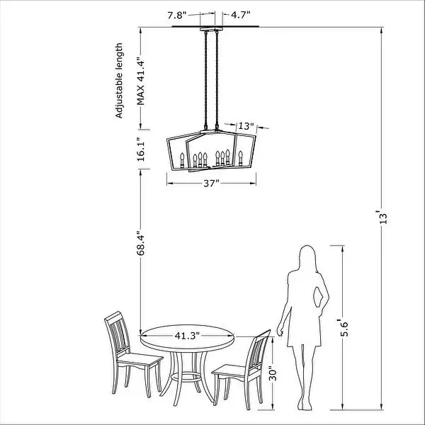 Mable 8-Light Gold Metal Frame Candle Chandelier