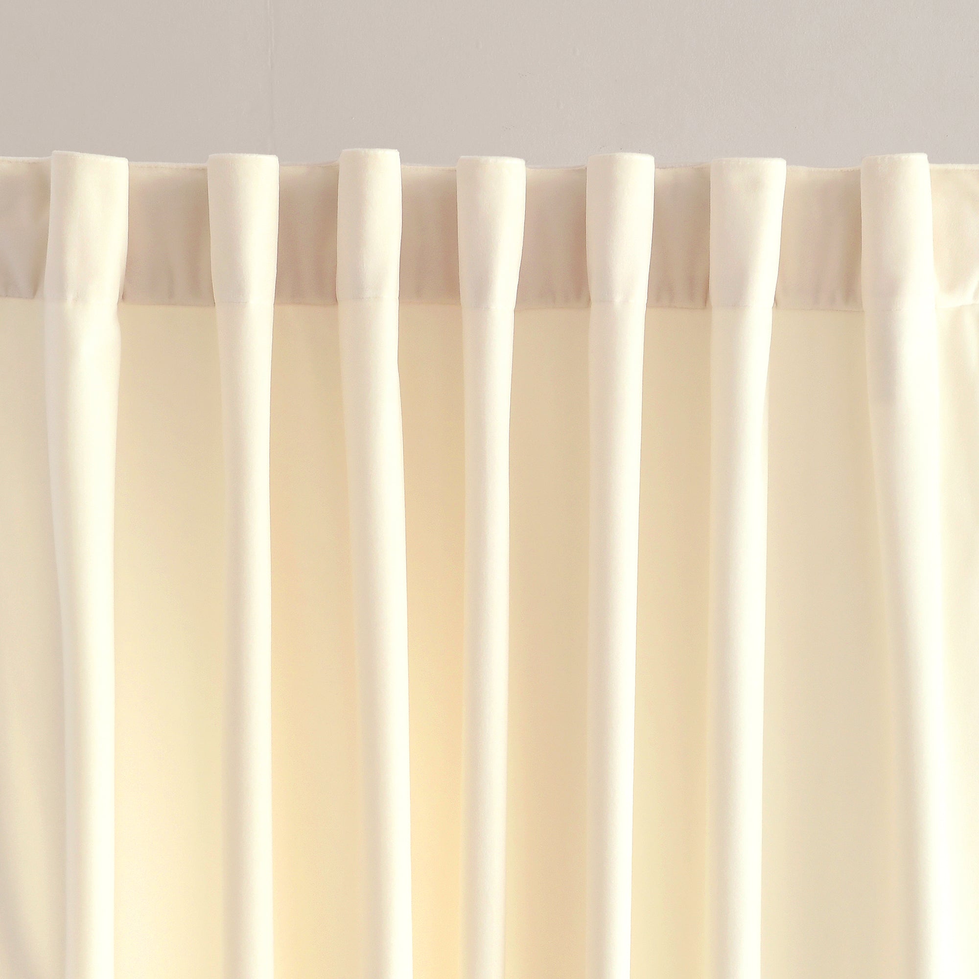 Prima Velvet Solid Back Tab Rod Pocket Light Filtering Window Curtain Panel Set