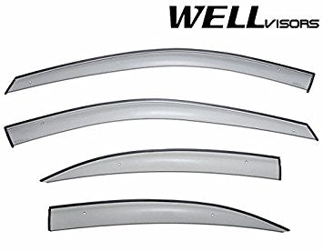 WellVisors Side Window Wind Deflector Visors - Mercedes Benz C Class W203 Sedan 2001 2002 2003 2007 2005 2006 2007 Premium Series