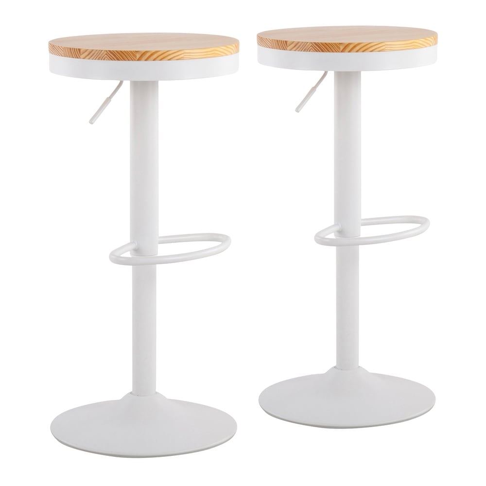 Carbon Loft Goddard Industrial Adjustable Bar Stool (Set of 2)