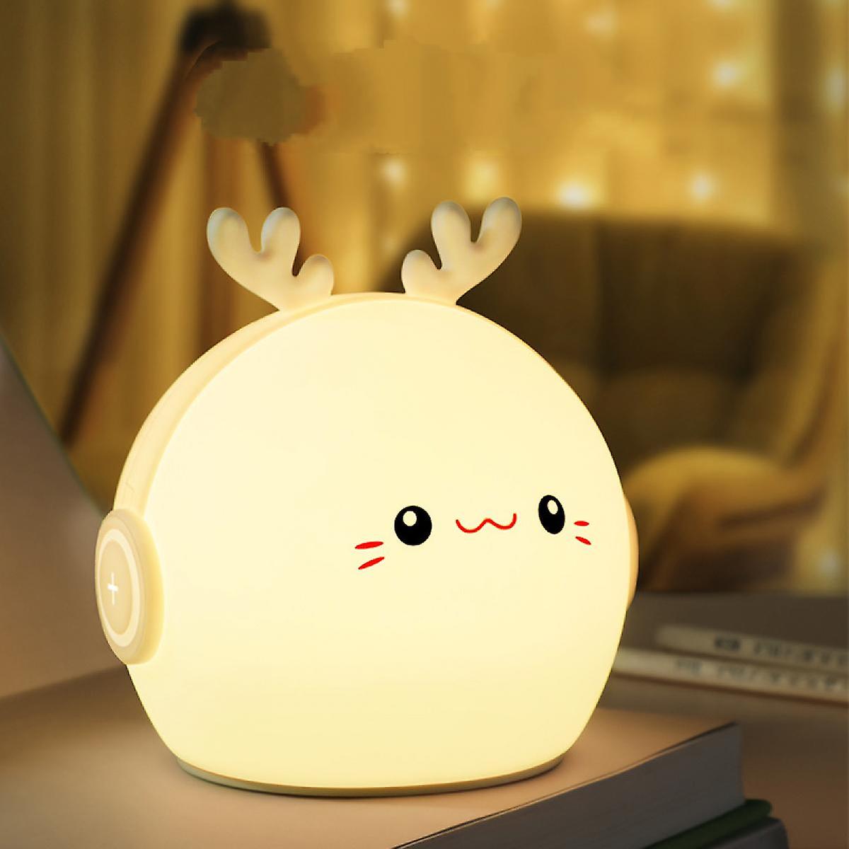 Led Fawn Night Light | Cute Night Light For Kids | Silicone Nursery Light， Night Light For Kids Room， Animal Night Lights For Girls And Boys