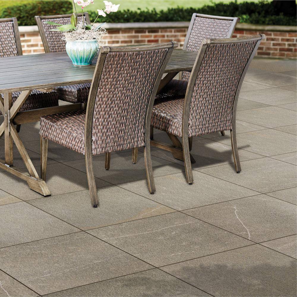 Corso Italia Alpe Greige 24 in. x 24 in. x 0.75 in. Porcelain Paver AY5Z