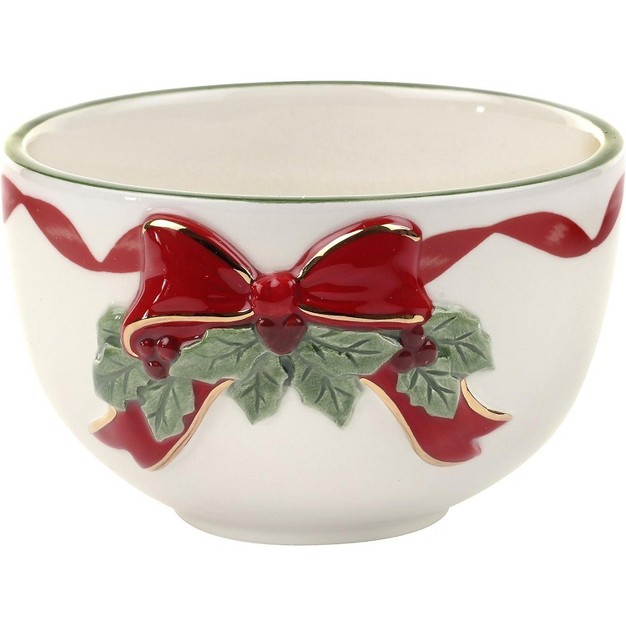 Spode Christmas Tree Tea Light Made Of Fine Earthenware Gold Ribbons