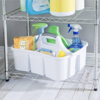 Sterilite Divided Storage Ultra Caddy with 4 Compartments and Handles in White (6-Pack) 6 x 15888006