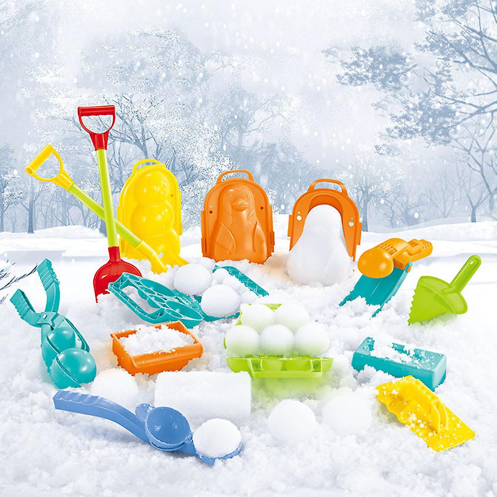 Children Snow Toys Winter Outdoor Game Tools Snow Maker Beach Sand Digging Bucket Spoon 8 Piece Set