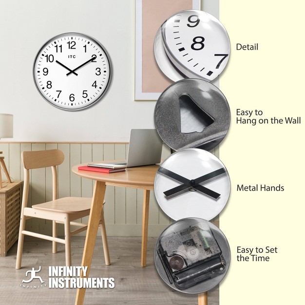 Profuse Business Clock Silver Infinity Instruments