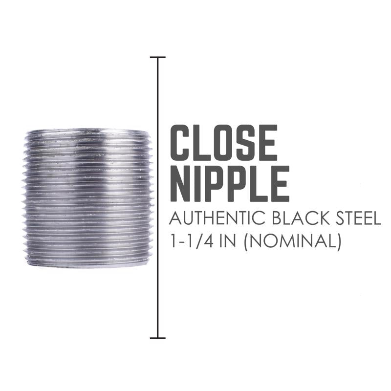 NIPPLE BLACK 1.25XCLOSE