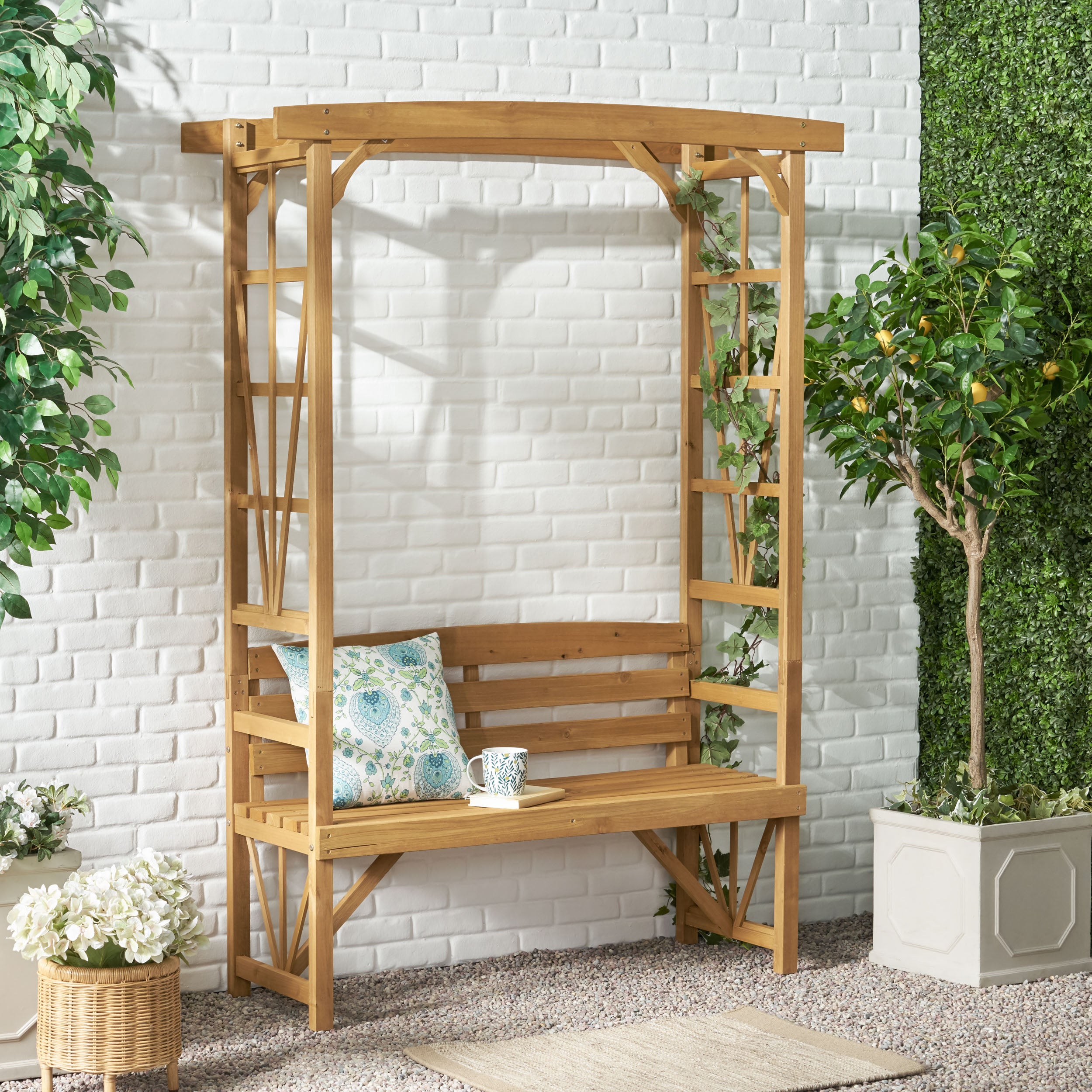 Edmonton Traditional Firwood Arbor Bench