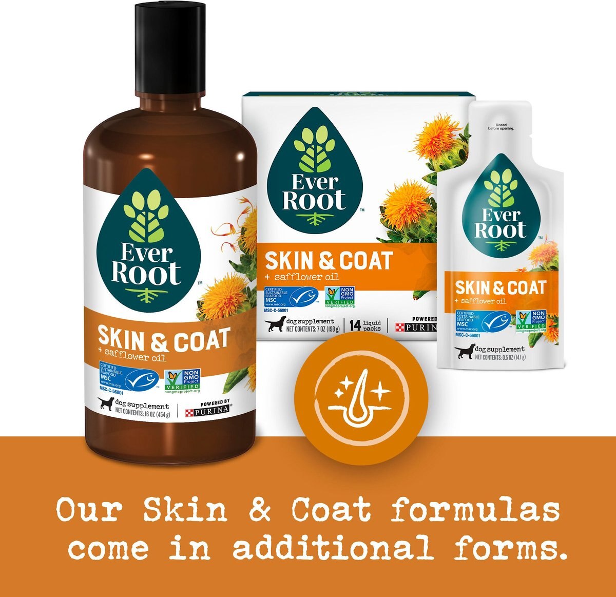 EverRoot by Purina Skin and Coat + Safflower Oil Liquid Dog Supplement