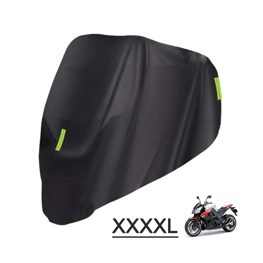 Carevas Motorcycle Cover – All Season Waterproof Outdoor Protection Against Dust， Debris， Rain and Weather 210D Oxford cloth Replacement for Honda， Suzuki， Kawasaki， Yamaha， BMW (M-XXXXL)