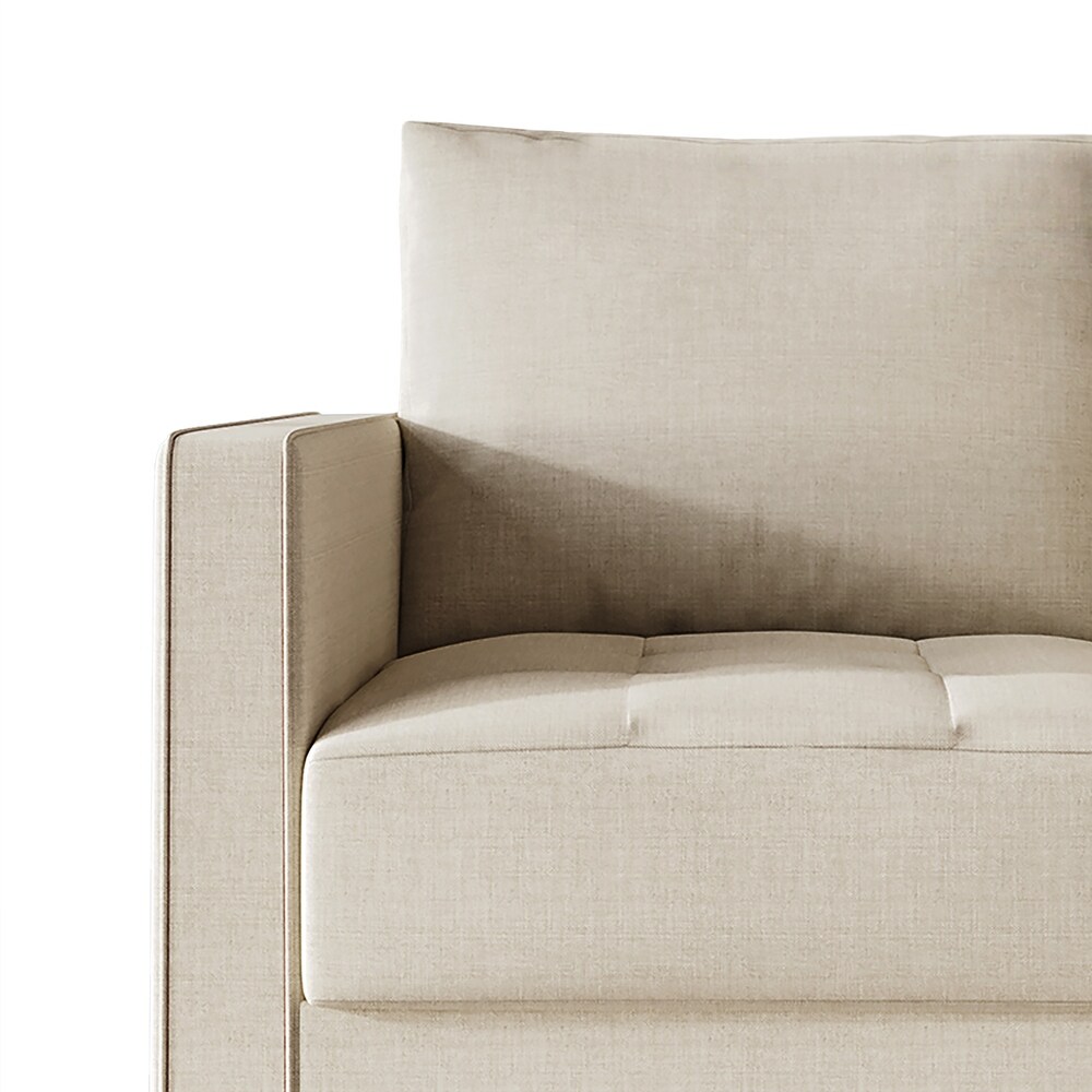 CraftPorch Contemporary Minimalist Linen Upholstered Loveseat