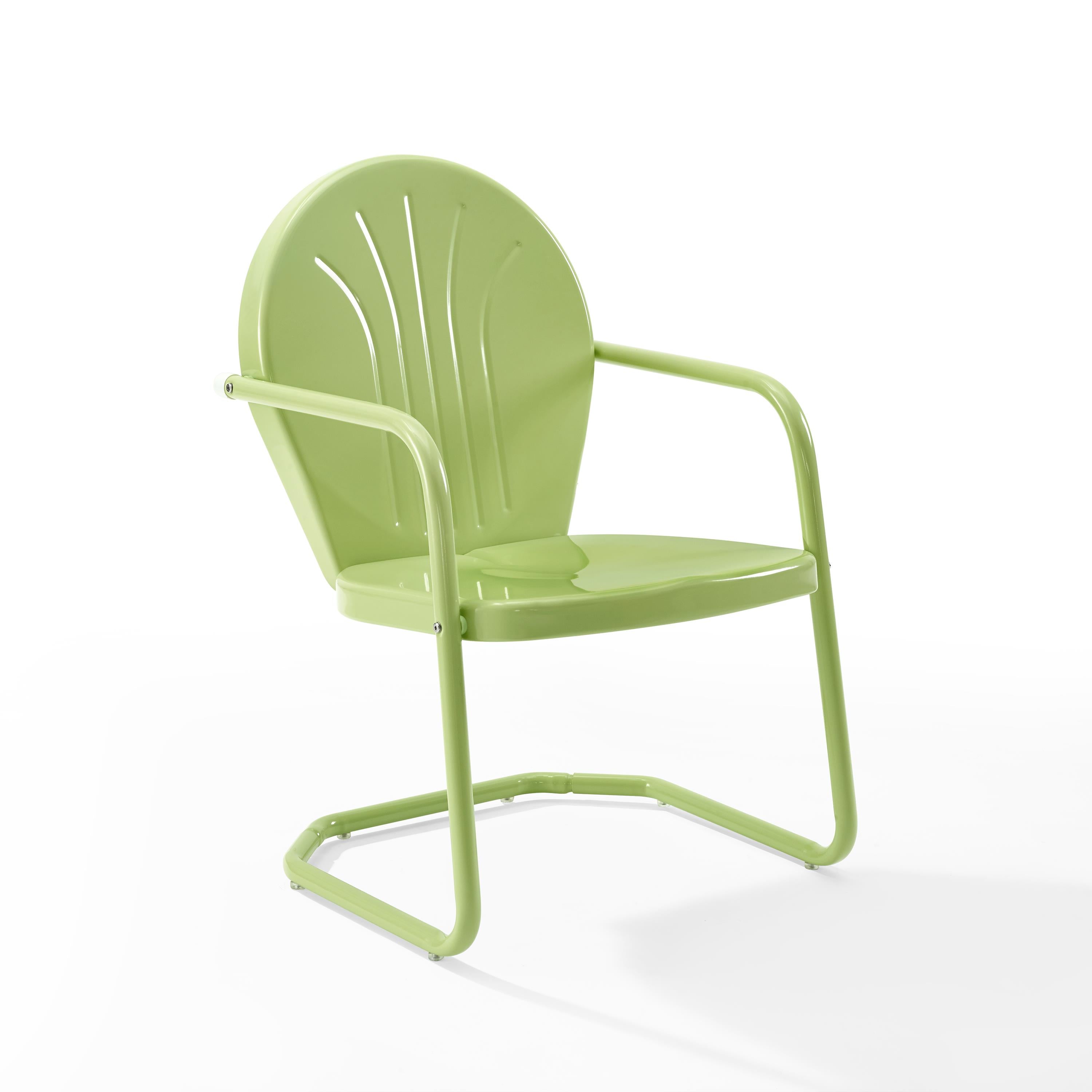 Crosley Furniture Griffith Outdoor Dining Chair - Metal - Has Arms - Key Lime