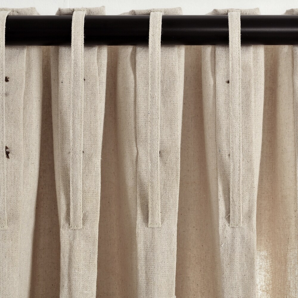 Lush Decor Linen Button Pinched Pleat Window Curtain Single Panel   84\