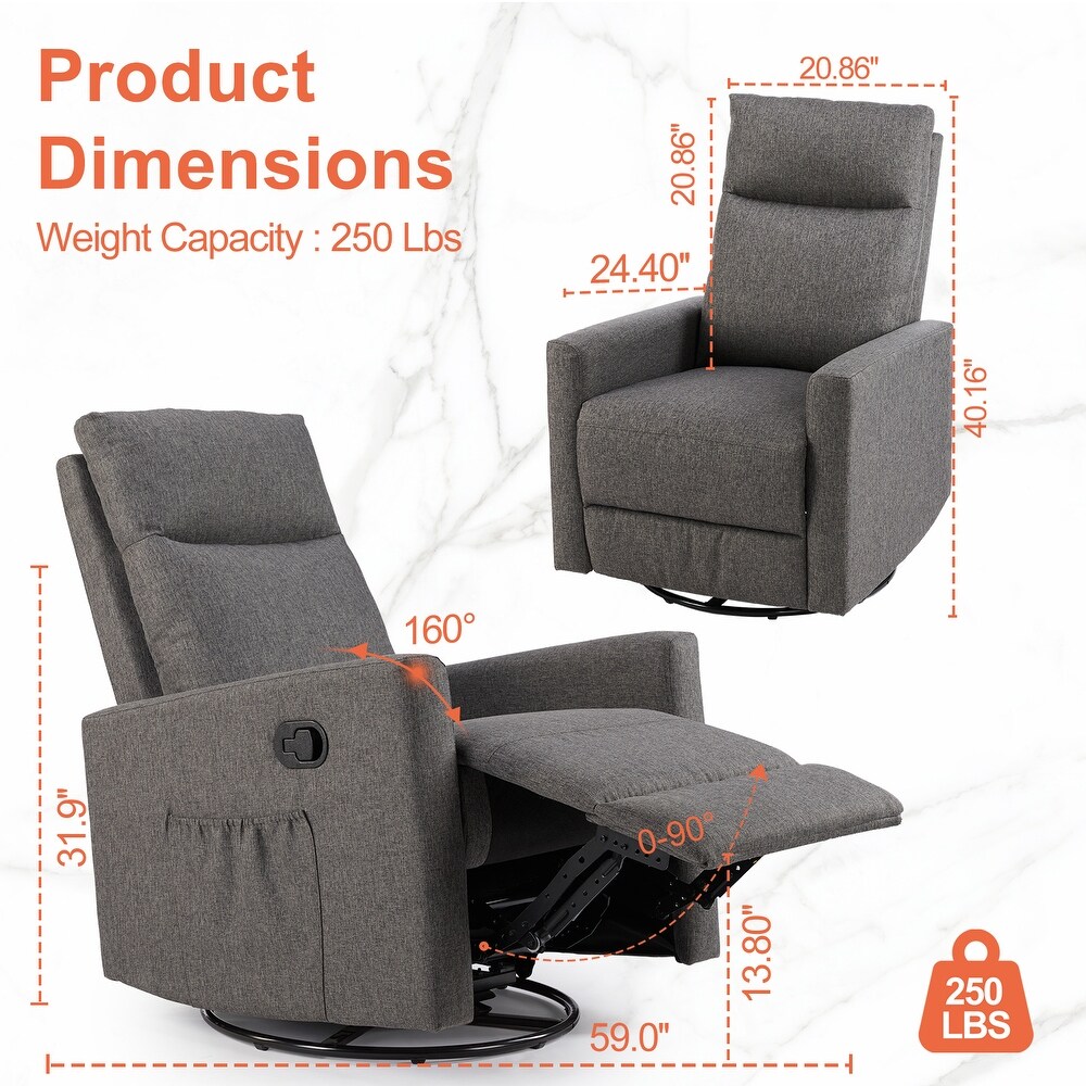 Ergonomic Adjustable Recliner Manual Recliner Chairs Winback Sofa