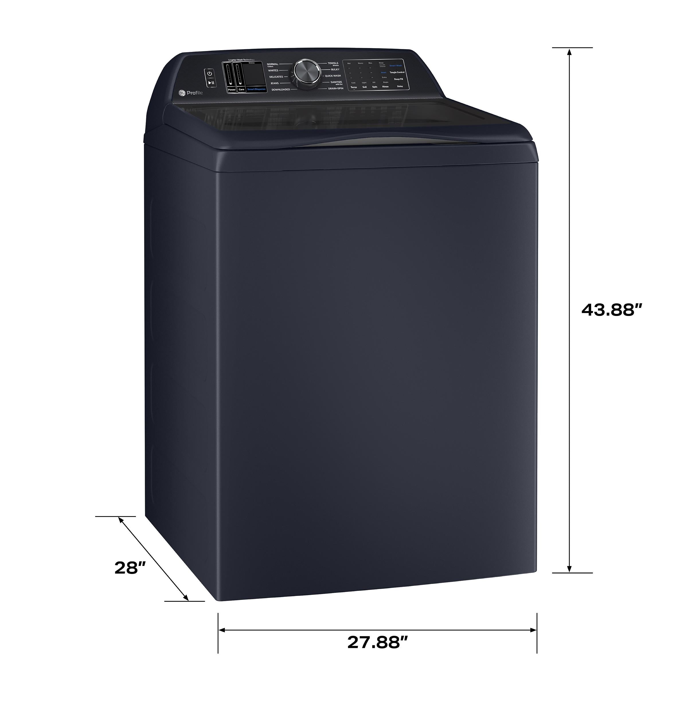 Ge Appliances PTW800BPWRS Ge Profile™ Energy Star® 5.4 Cu. Ft. Capacity Washer With Smarter Wash Technology And Adaptive Smartdispense