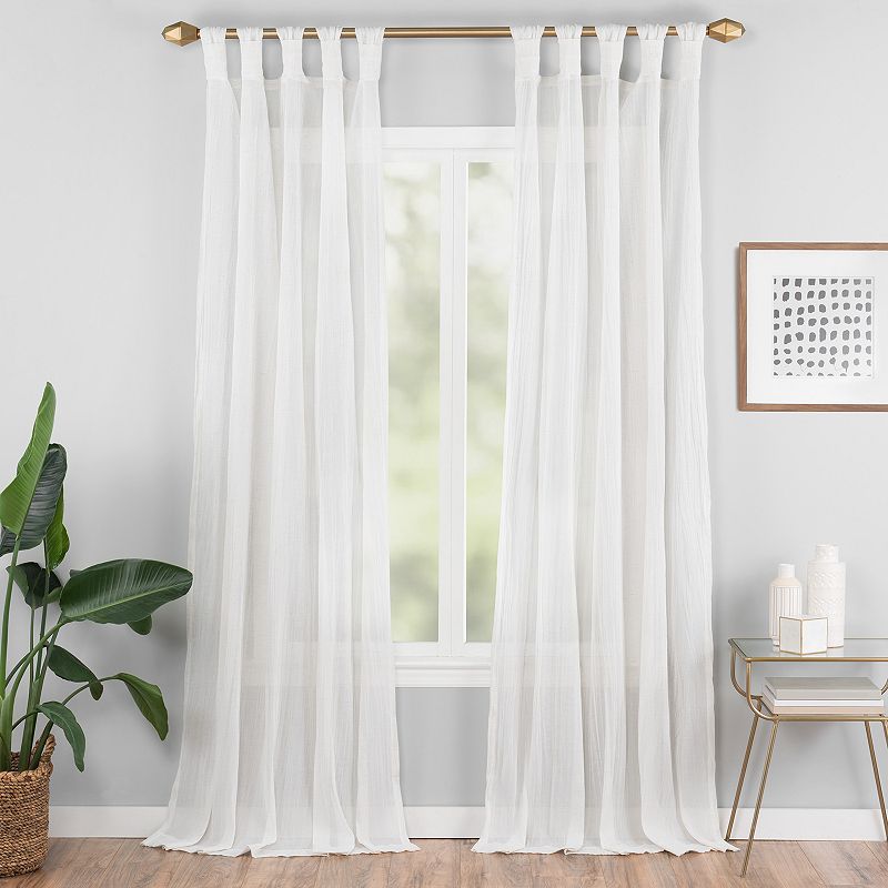 Vue Elements 1-panel Priya Semi-Sheer Window Curtain