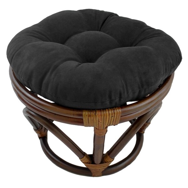 18-inch Round Microsuede Footstool/Ottoman Cushion (Cushion Only) - 18 x 18