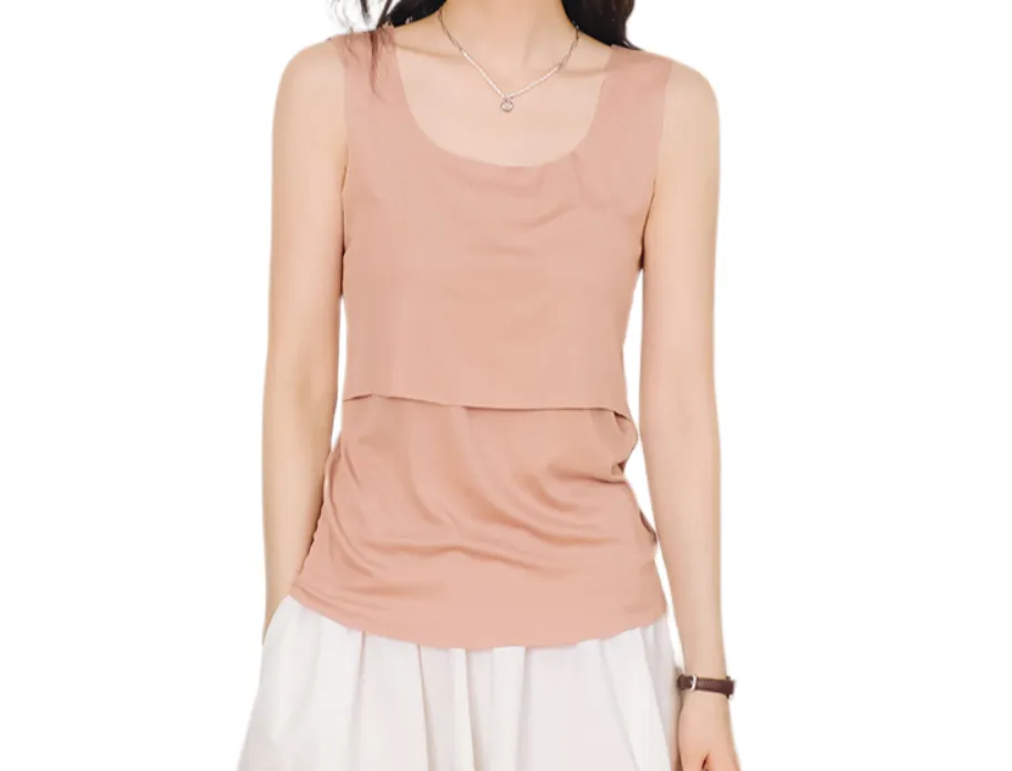 Summer Maternity Nursing Tank Top – Postpartum Camisole for Breastfeeding