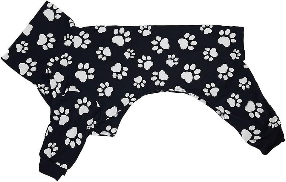 Dog Pajamas Medium Large Dog Paw Printed Greyhound Pajamas Jumpsuit Bodysuit -medium