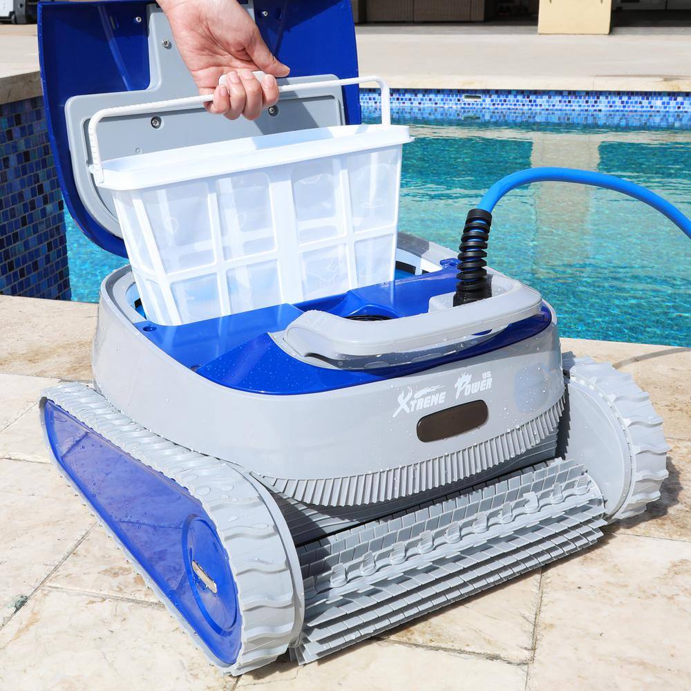 XtremepowerUS Robotic Swimming Vacuum Pool Cleaner with Control Box and Ultra-Efficient Dual Scrubbing Brushes 75065-H