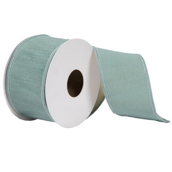 Vickerman QR223712 4x10yd Aqua Dupion Ribbon