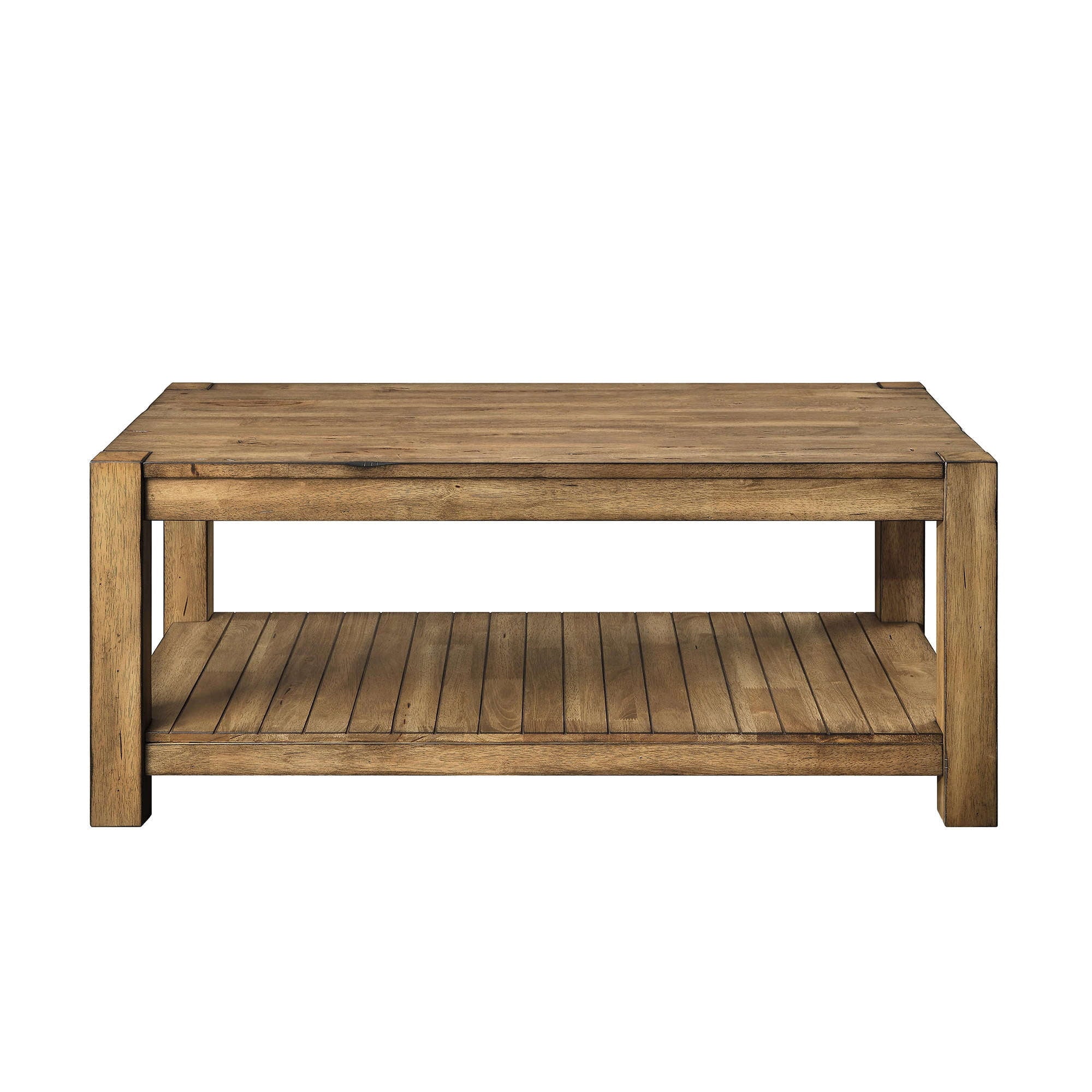 Better Homes and Gardens Bryant Solid Wood Coffee Table， Rustic Maple Brown Finish