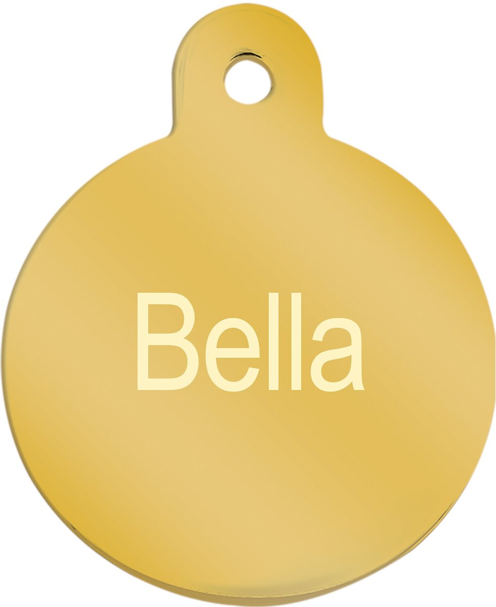 Quick-Tag Personalized Dog and Cat ID Tag， Metallic Gold