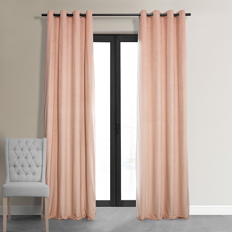 EFF Blackout 1-Panel Signature Velvet Window Curtain