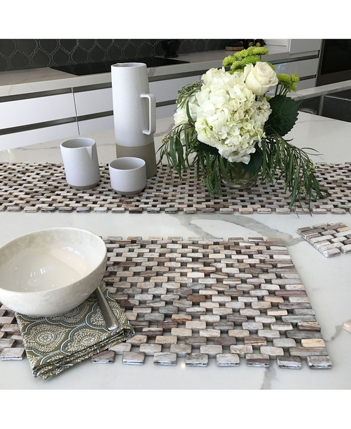 Hip-o Modern Living White Wash Placemats Set Of 2