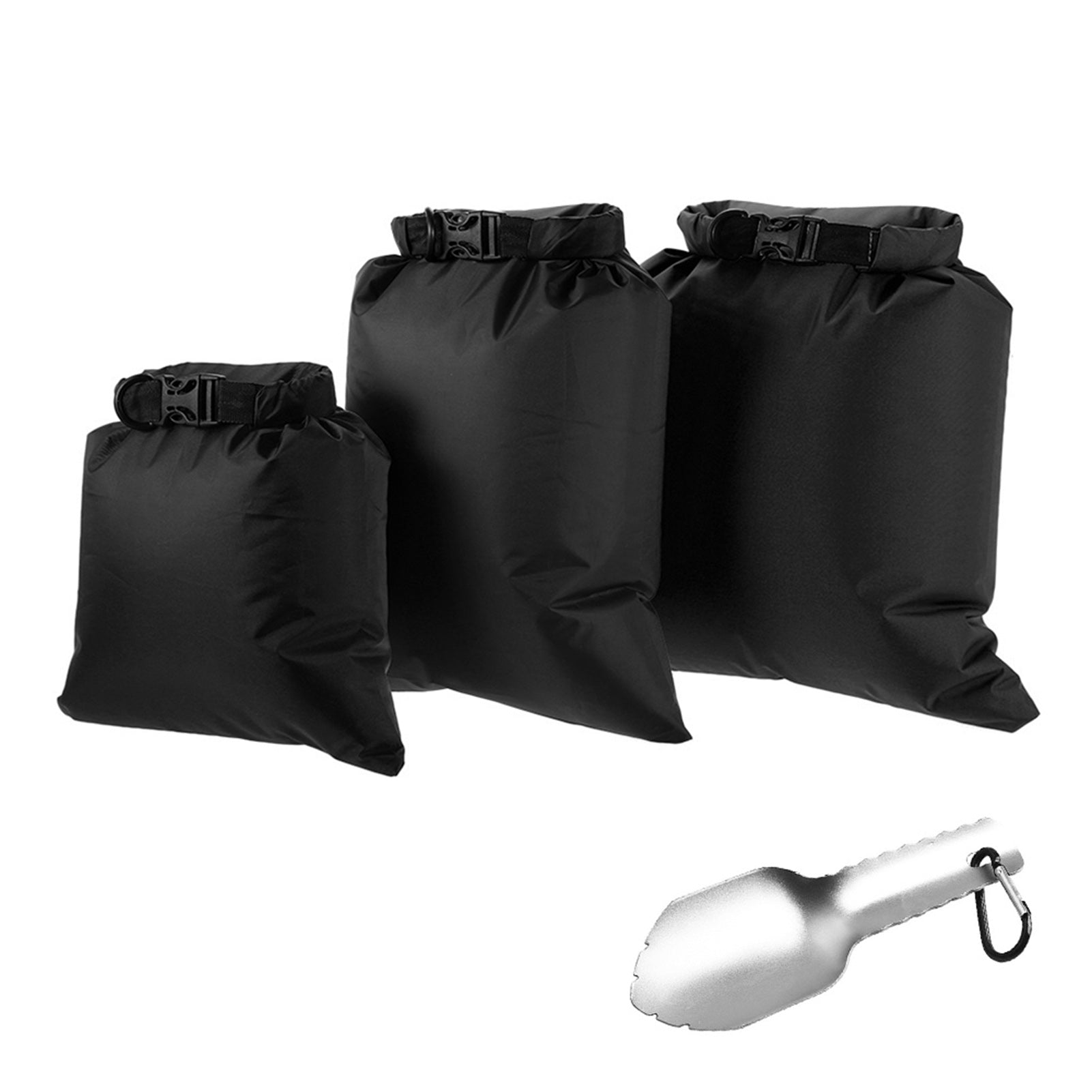 ametoys Pack of 3 Waterproof Bag 3L+5L+8L Outdoor Ultralight Dry Sacks with Hand Trowel for Camping Hiking Traveling