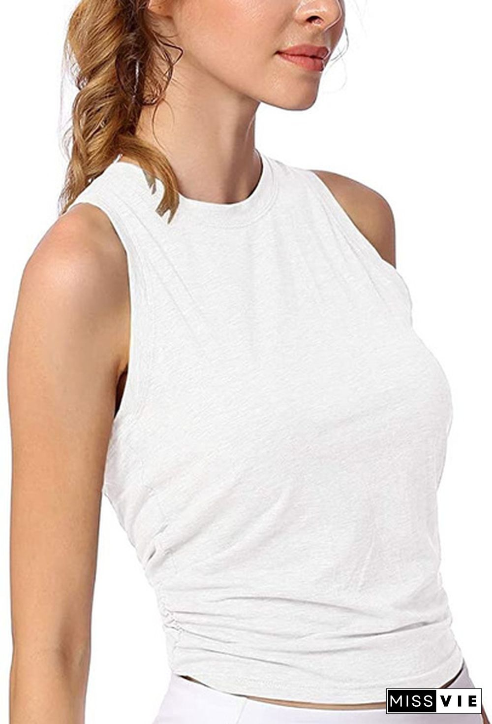 Tank Top for Women Open Back Yoga Shirts Sleeveless Workouts Clothes Sport Fitness Activewear