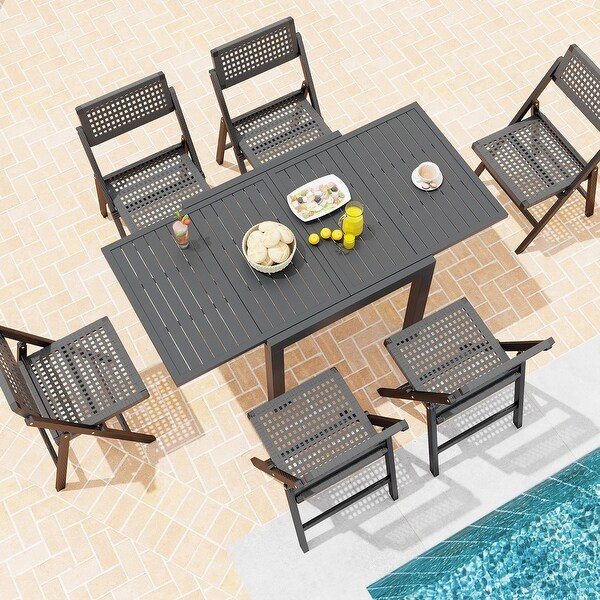 Expandable Patio Dining Table for 46 People