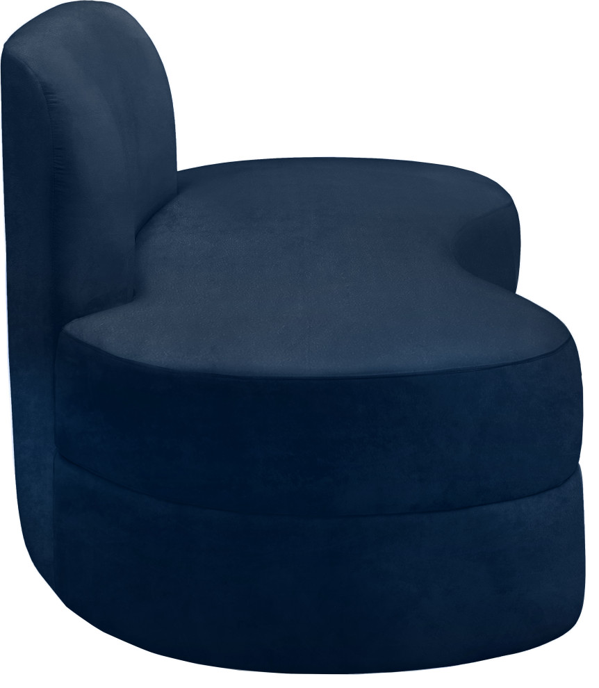 Mitzy Velvet Upholstered  Kidney Shaped Chair   Contemporary   Sofas   by Meridian Furniture  Houzz