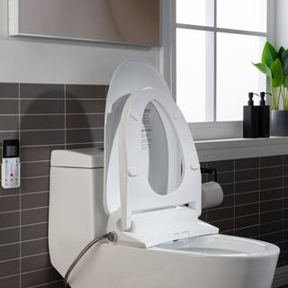 WOODBRIDGE Marsala I 1-Piece 1.1GPF1.6 GPF Dual Flush Elongated Toilet with Advance Smart Bidet Toilet in White HT0041