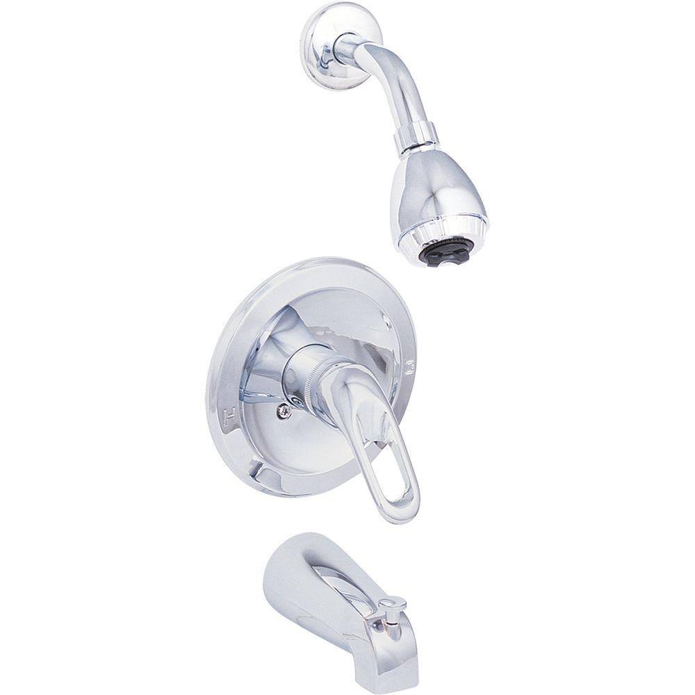 EZ-FLO Traditional Collection Single-Handle Washerless 1-Spray Tub and Shower Faucet in Chrome (Valve Included) 10046