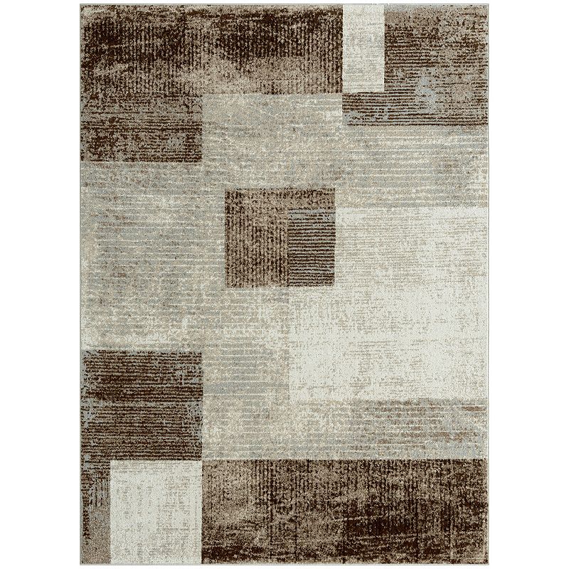 Everwash Treasure Creed Modern Geometric Area Rug