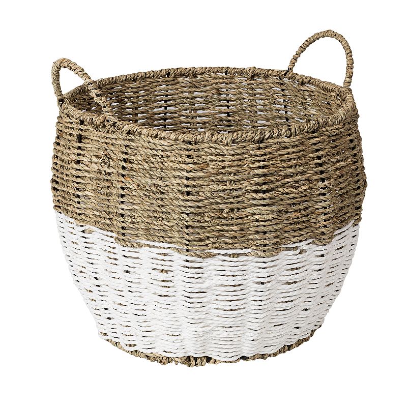 Honey-Can-Do Set of 3 Nesting Round Seagrass Storage Basket Set