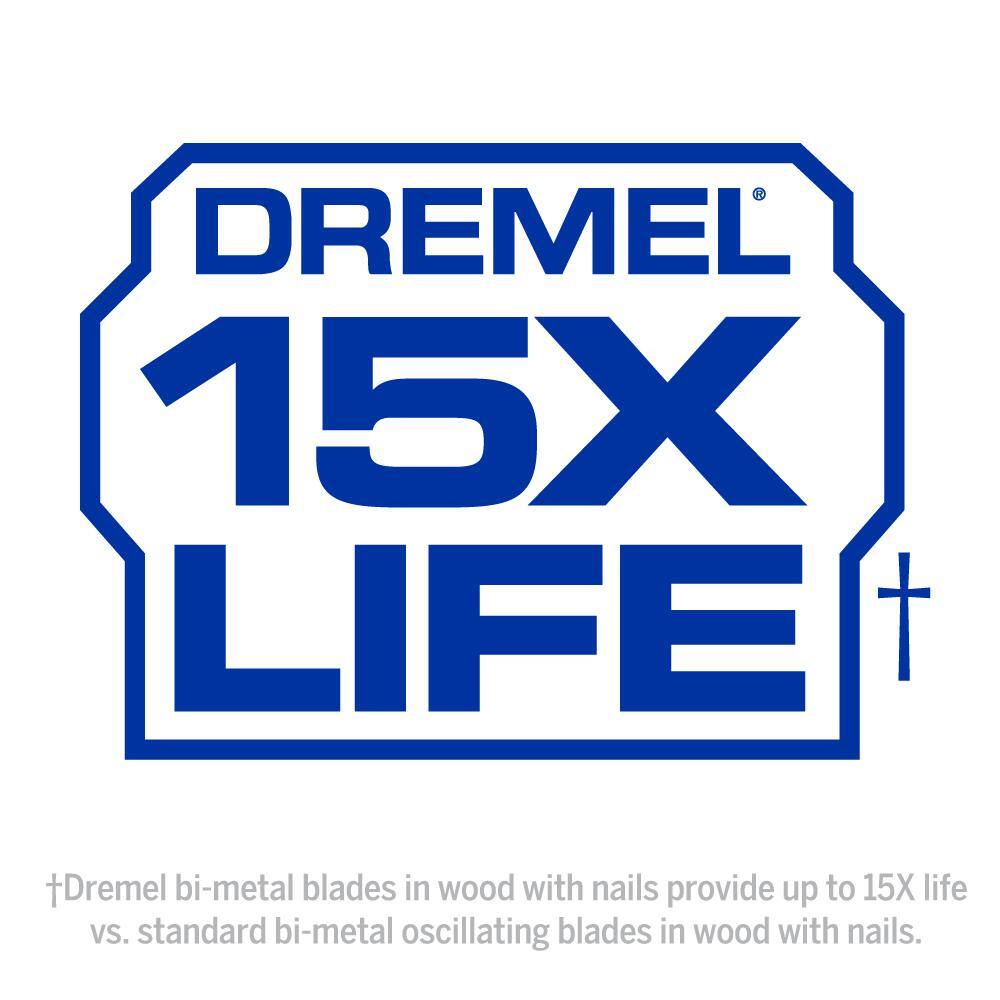 Dremel Universal 1-14 in. Bi Metal Wood Drywall Cutting Oscillating Multi-Tool Blade (10-Piece) MM482XU