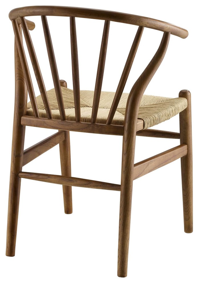 Flourish Spindle Wood Dining Side Chair  Walnut   Midcentury   Dining Chairs   by Mid Mod  Houzz