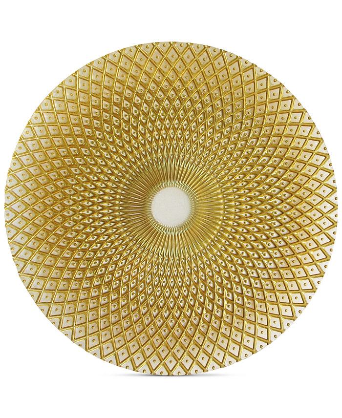 American Atelier Jay Import Glass Spiro Gold-Tone Charger Plate