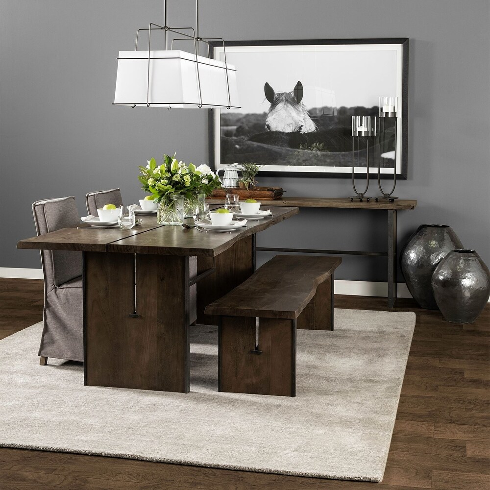 Ledger II Dark Brown Solid Wood Live Edge Console Table