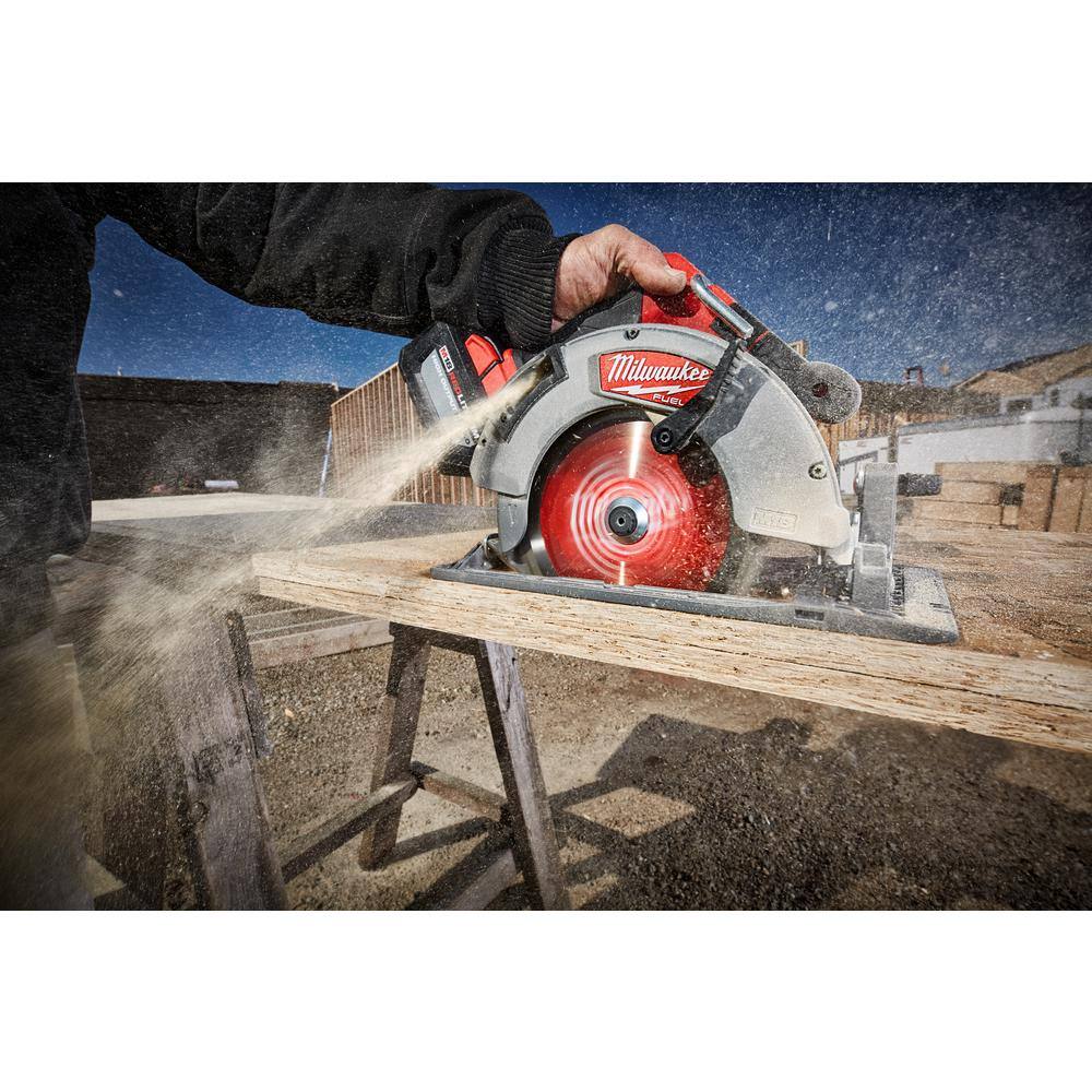 MW M18 FUEL 18V Lithium-Ion Brushless Cordless Super SAWZALL Reciprocating Saw and Circular Saw with (2) 5.0 Batteries 2722-20-2732-20-48-11-1850-48-11-1850