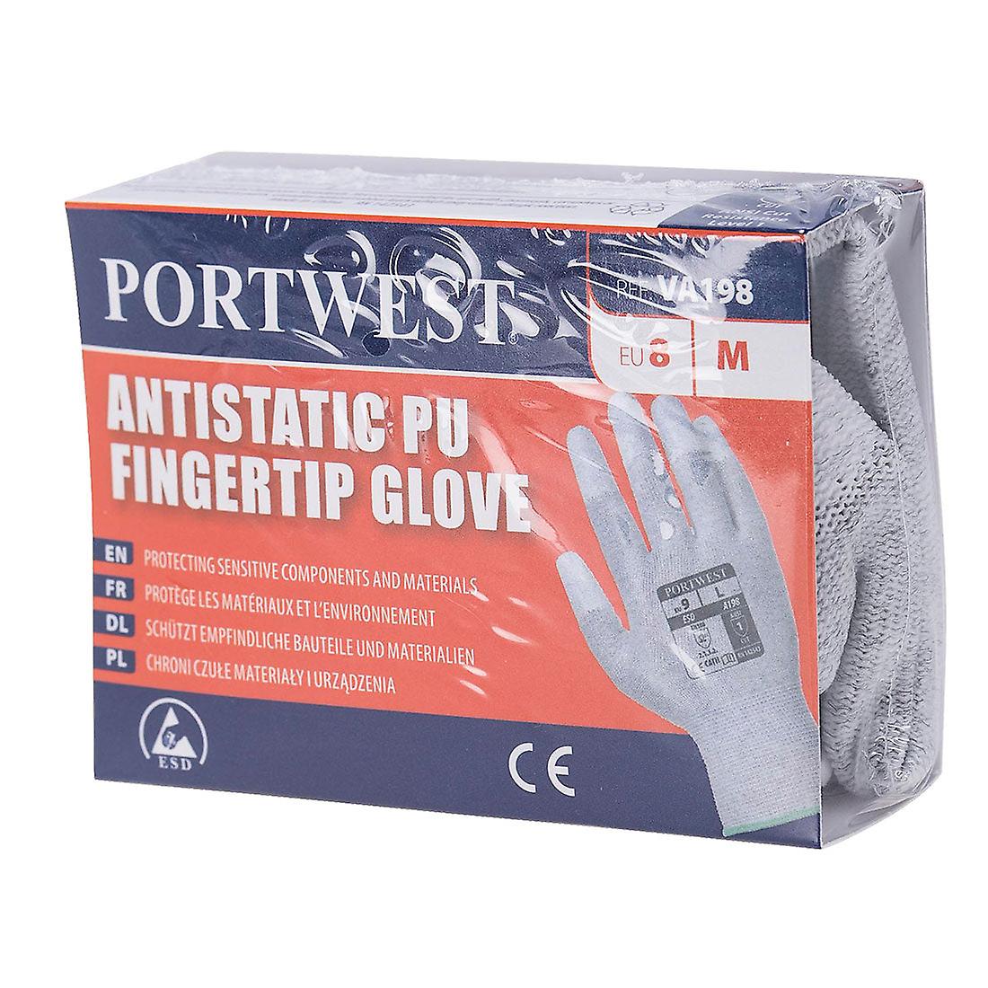 Portwest va198 vending machine antistatic pu fingertip gloves