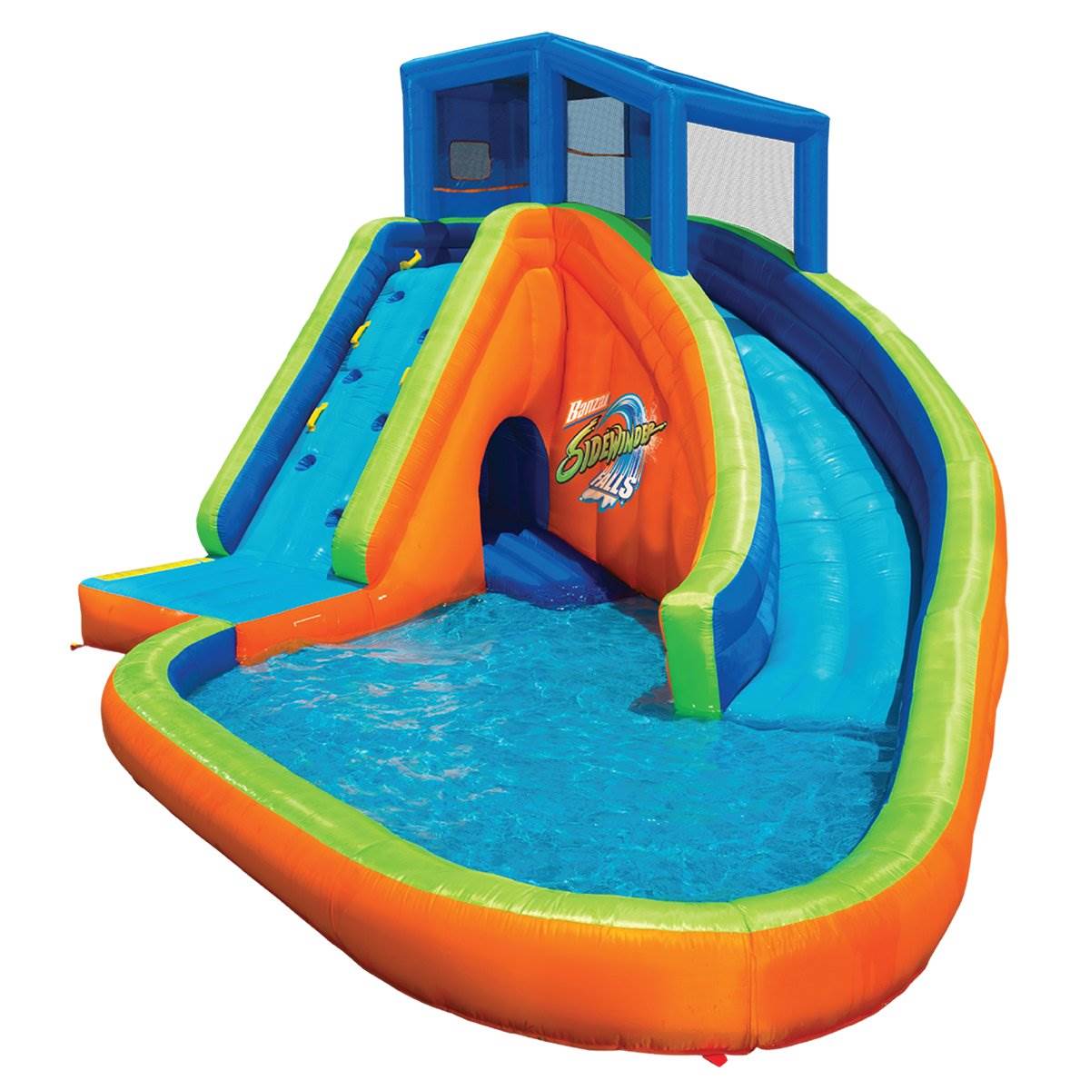 Banzai Sidewinder Falls Inflatable Kiddie Pool with Slides & Cannons (6 Pack)