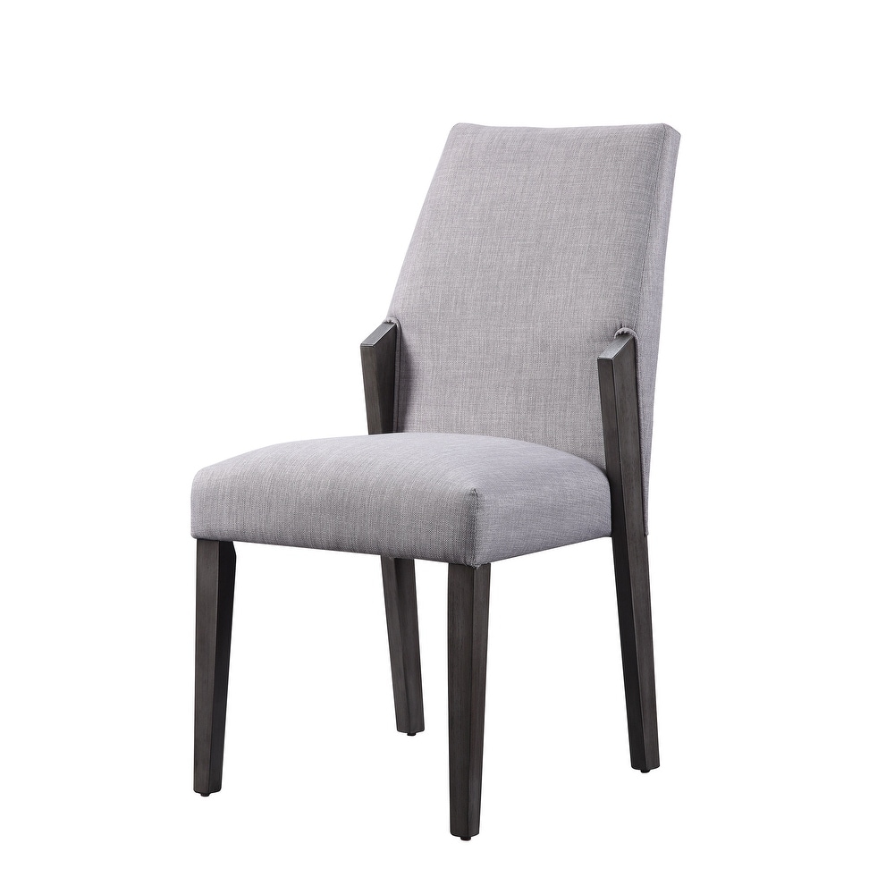 CUSchoice Set of 2 Fabric and Gray Oak Side Chairs (1 Carton)   20\